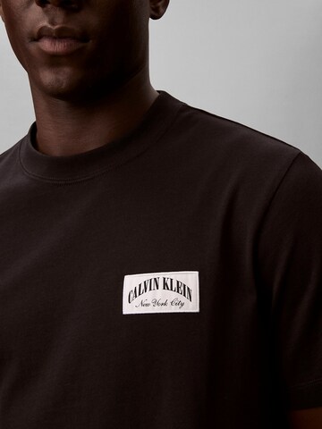 T-Shirt 'Varsity Badge' Calvin Klein Jeans en noir