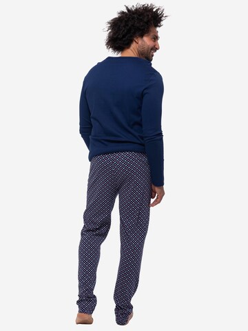 Mey Pyjama lang 'Tie Minimal'‌ in Blau