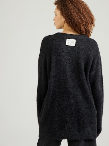 Karo Kauer Strickjacke in Schwarz