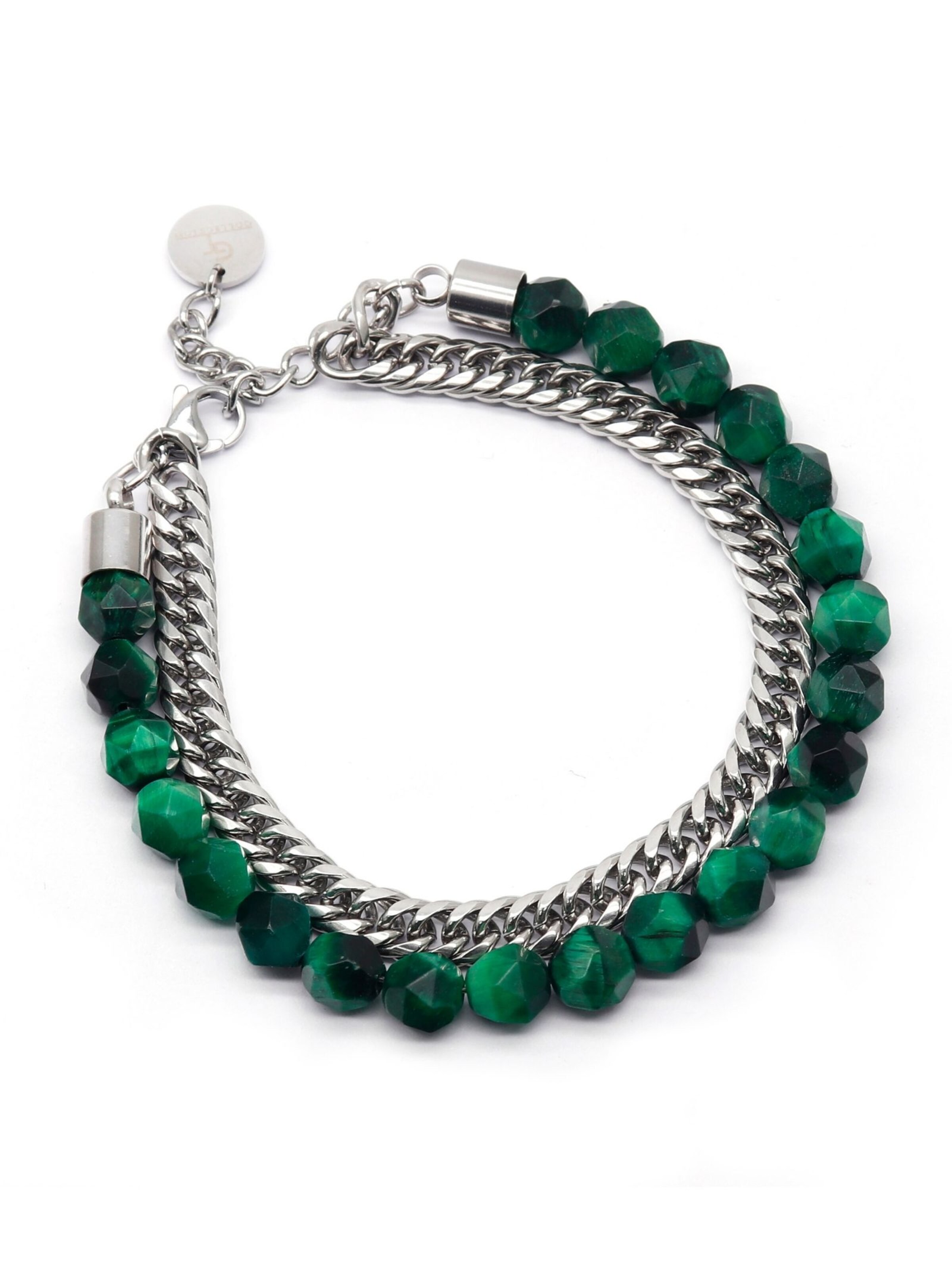 GT Collection Armband 'Faceted-Bead' in Groen