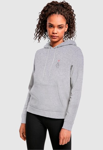 Merchcode Sweatshirt 'Heart' in Grau: predná strana