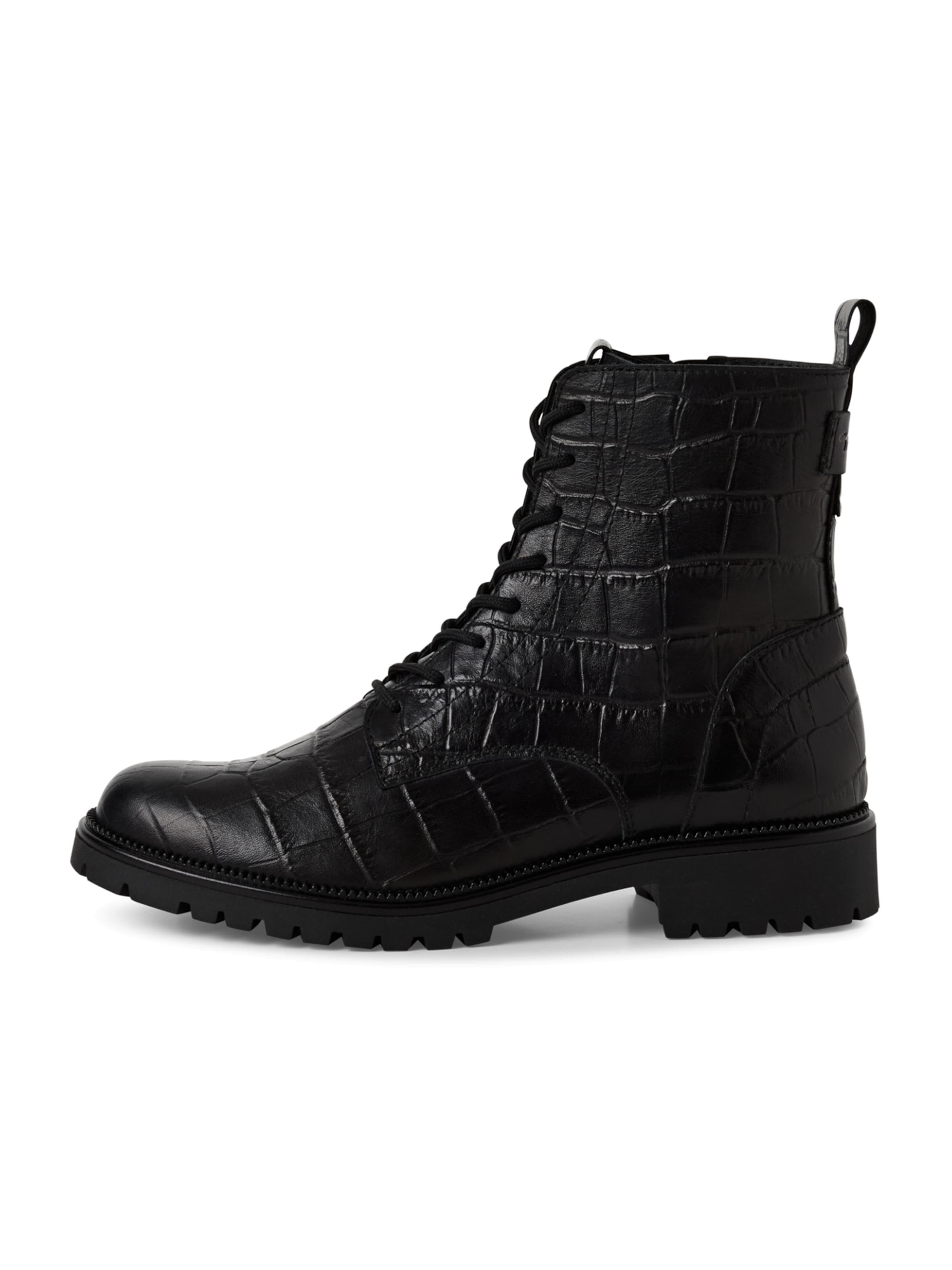 Tamaris - Botines con cordones en negro