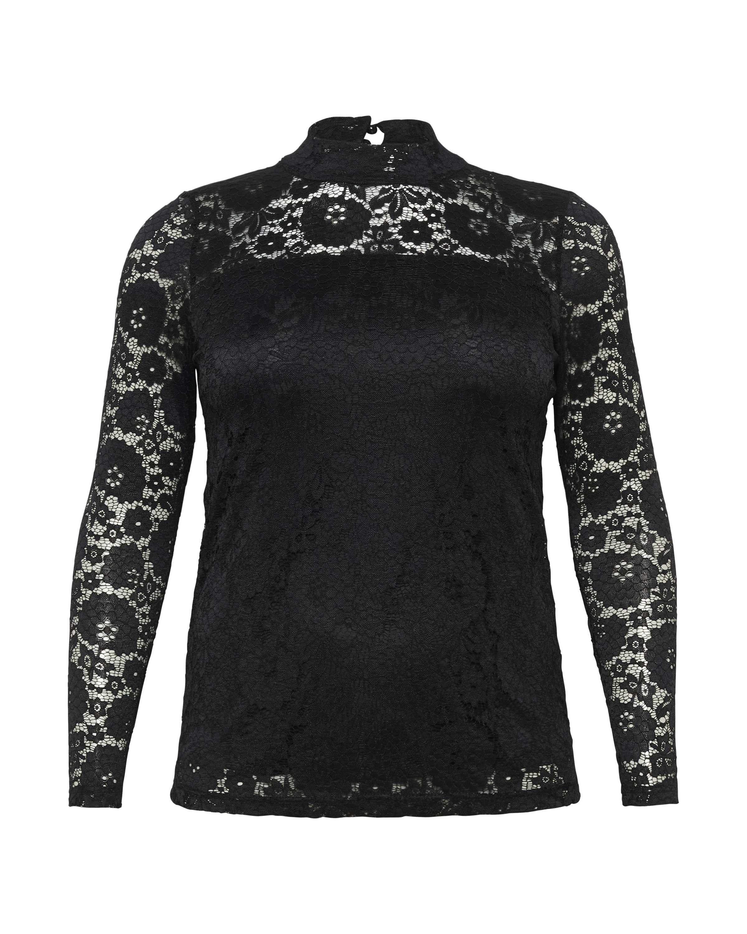 KAFFE CURVE Koszulka 'Elga' w kolorze czarny: przód