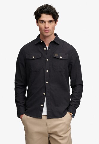 Chemise Superdry & Co en noir : devant