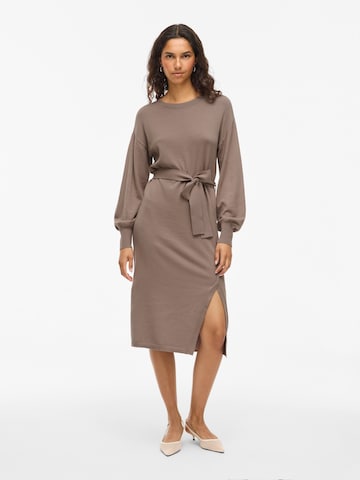 VILA - Vestido de malha 'VIRICKY' em castanho: frente