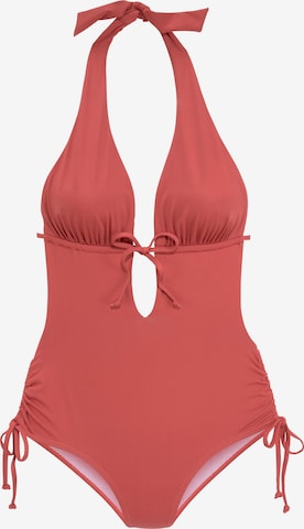 LASCANAJednodijelni kupaći kostim - crvena boja: prednji dio