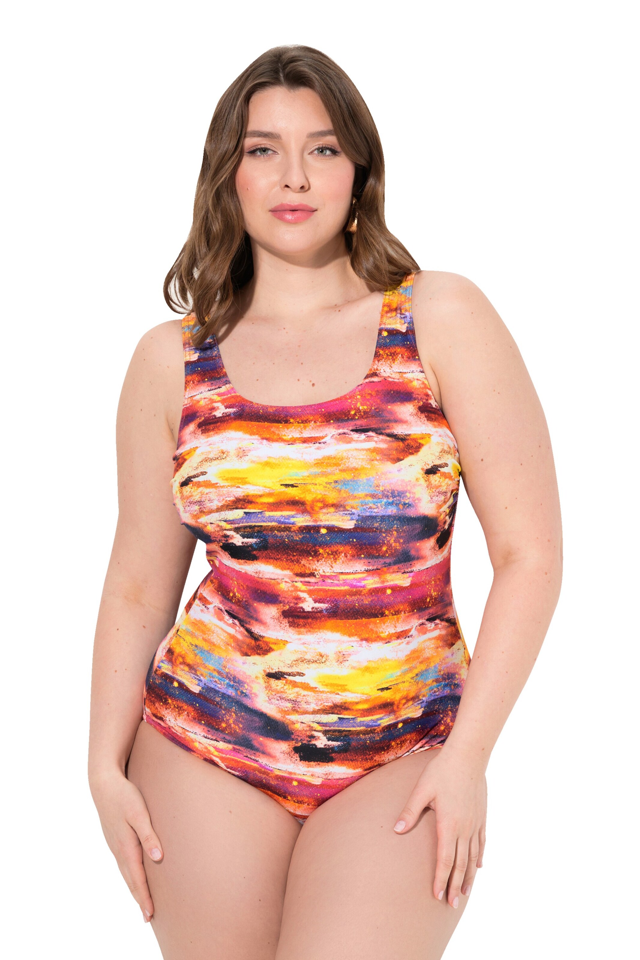 Ulla Popken Badeanzug in Mischfarben: Vorderseite