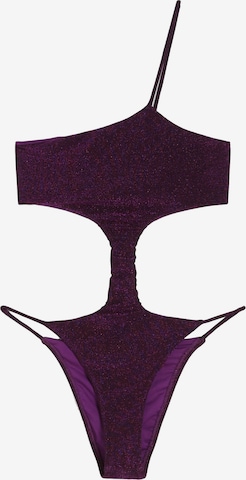 Bershka Plavky – fialová: přední strana