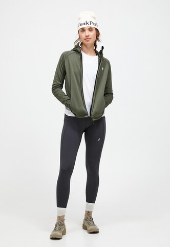 PEAK PERFORMANCE Athletic fleece jacket 'Rider' in Green