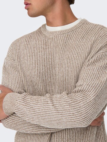 Only & Sons Trui 'ONSJoe' in Beige