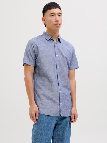 JACK & JONES Slim Fit Skjorte 'JJEBREEZE' i blå: forside