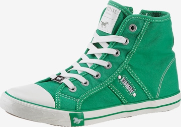 MUSTANG High-Top Sneakers in Green: front