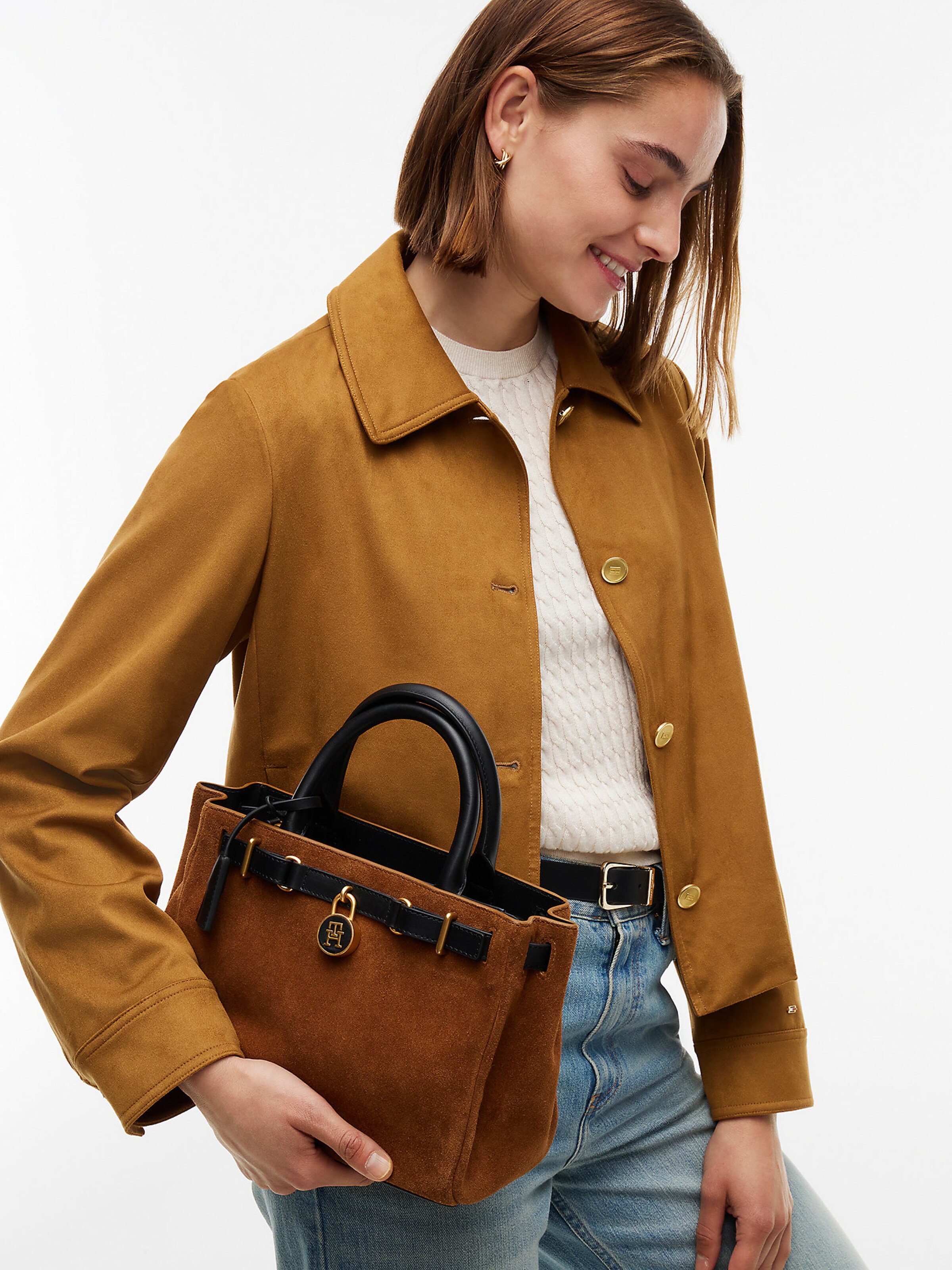 TOMMY HILFIGER Handbag in Brown: front