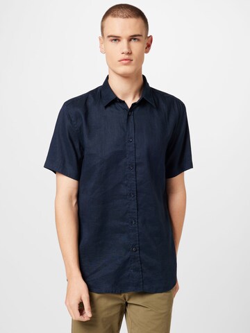 BOSS Black Regular fit Button Up Shirt 'Ross' in Blue: front