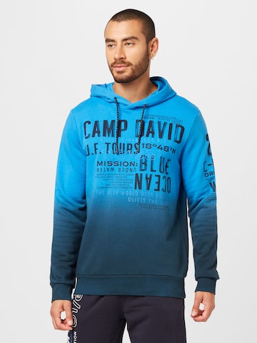 Felpa di CAMP DAVID in blu: frontale