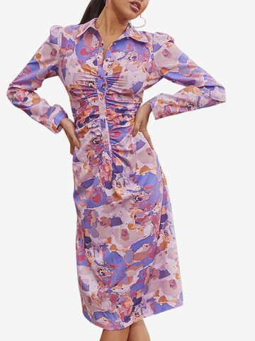 Chi Chi London Shirt dress in Purple