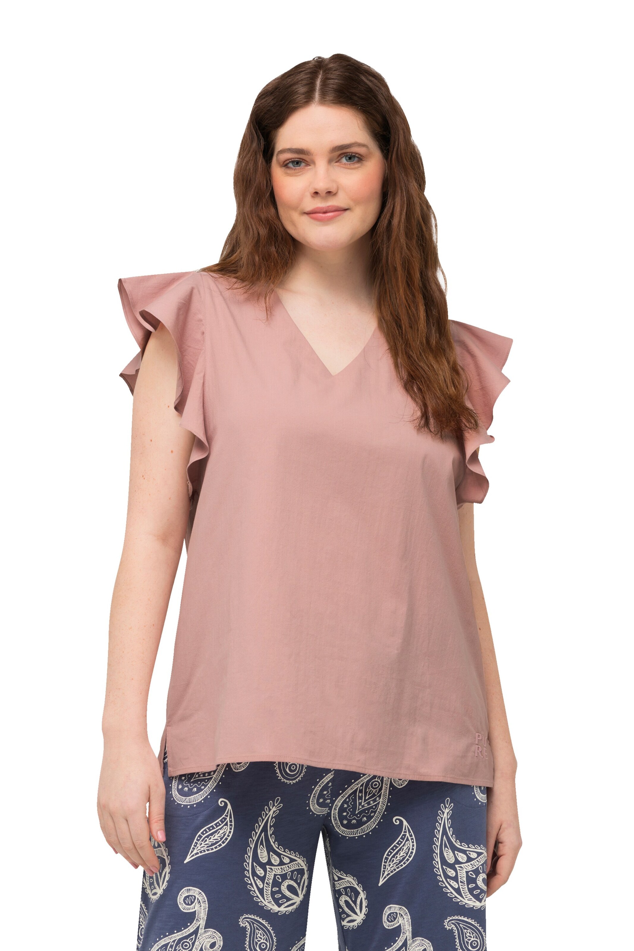 Ulla Popken Bluse in Pink: Vorderseite