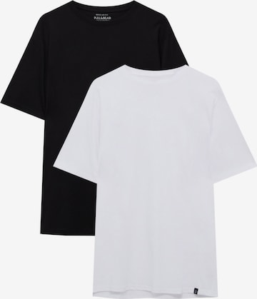 T-Shirt Pull&Bear en noir : devant