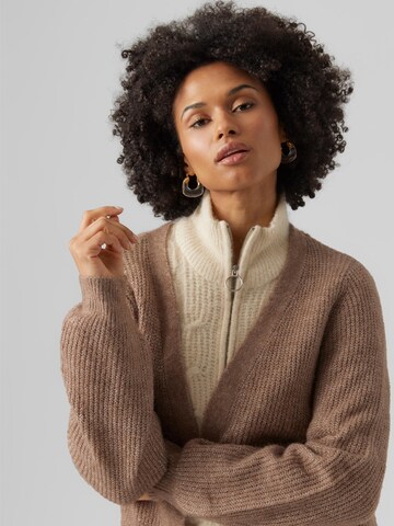 VERO MODA Knit Cardigan 'Mili' in Brown