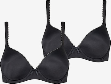 TRIUMPH T-Shirt BH 'Perfectly Soft' in Schwarz: Vorderseite