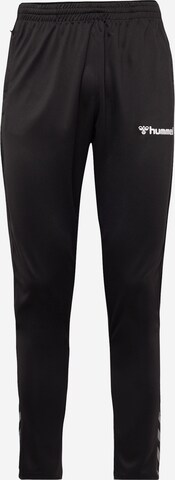 Hummel Regular Workout Pants 'Poly' in Black: front