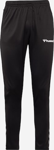 Regular Pantalon de sport 'Poly' Hummel en noir : devant
