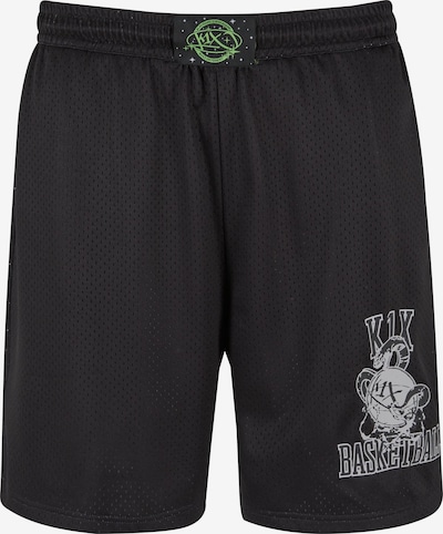 Kelnės 'KXM243-027-1 K1X' iš K1X, spalva – žalia / juoda / balta, Prekių apžvalga