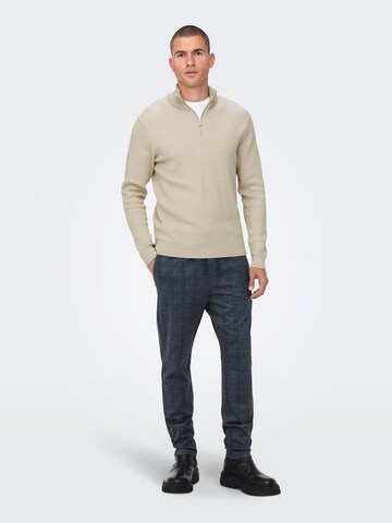 Only & Sons Sweater 'Phil' in Beige