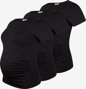 M.M.C. Shirt 'Basic Umstandsmode Kurzarm' in Black: front