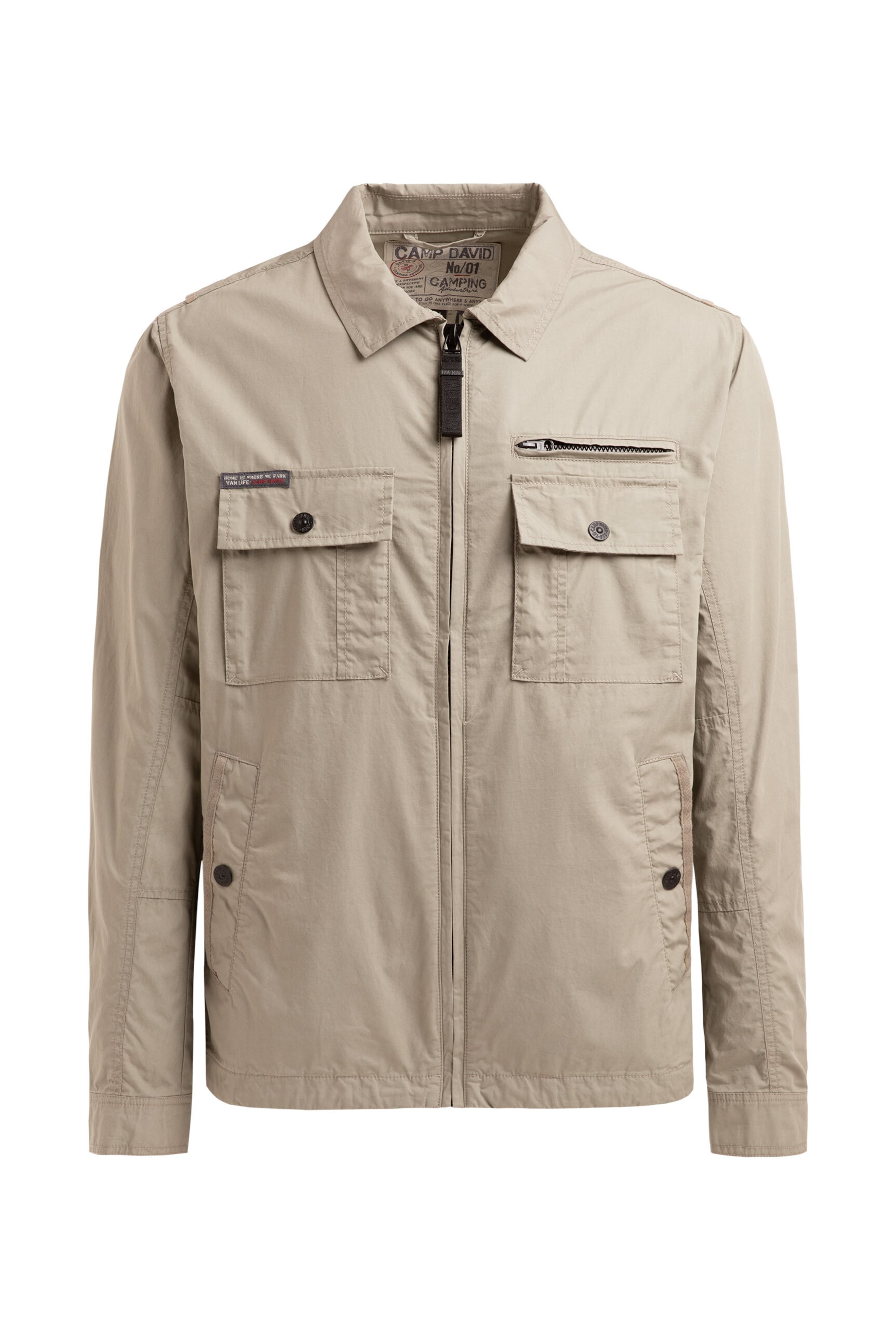 CAMP DAVID Between-Season Jacket in Beige: front