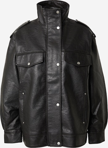 TOPSHOP Välikausitakki 'SAVA' värissä musta: etupuoli