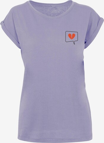Merchcode Shirt 'Heartbreak' in Purple: front