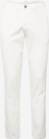 Coupe slim Pantalon chino 'Miles Flex' SELECTED HOMME en blanc : devant