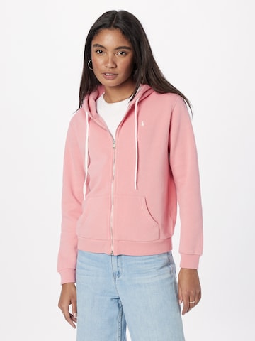 Polo Ralph Lauren - Casaco em moletão em rosa: frente