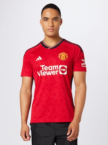 ADIDAS PERFORMANCE - Camiseta de fútbol 'Manchester United 23/24' en rojo: frente