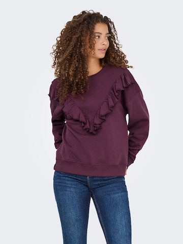 ONLY Sweatshirt 'ONLEly' in Red: front