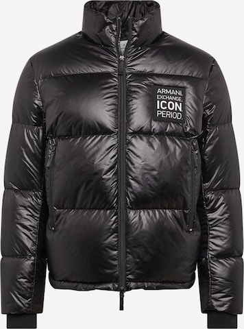 ARMANI EXCHANGE Winter Jacket in Black: front