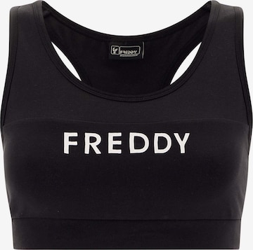 Freddy Sports Top in Black: front