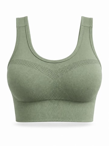 AOTTORI Bralette Sports Bra in Green: front