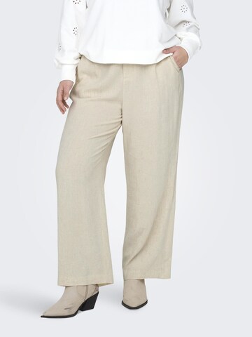Regular Pantalon ONLY Carmakoma en beige : devant