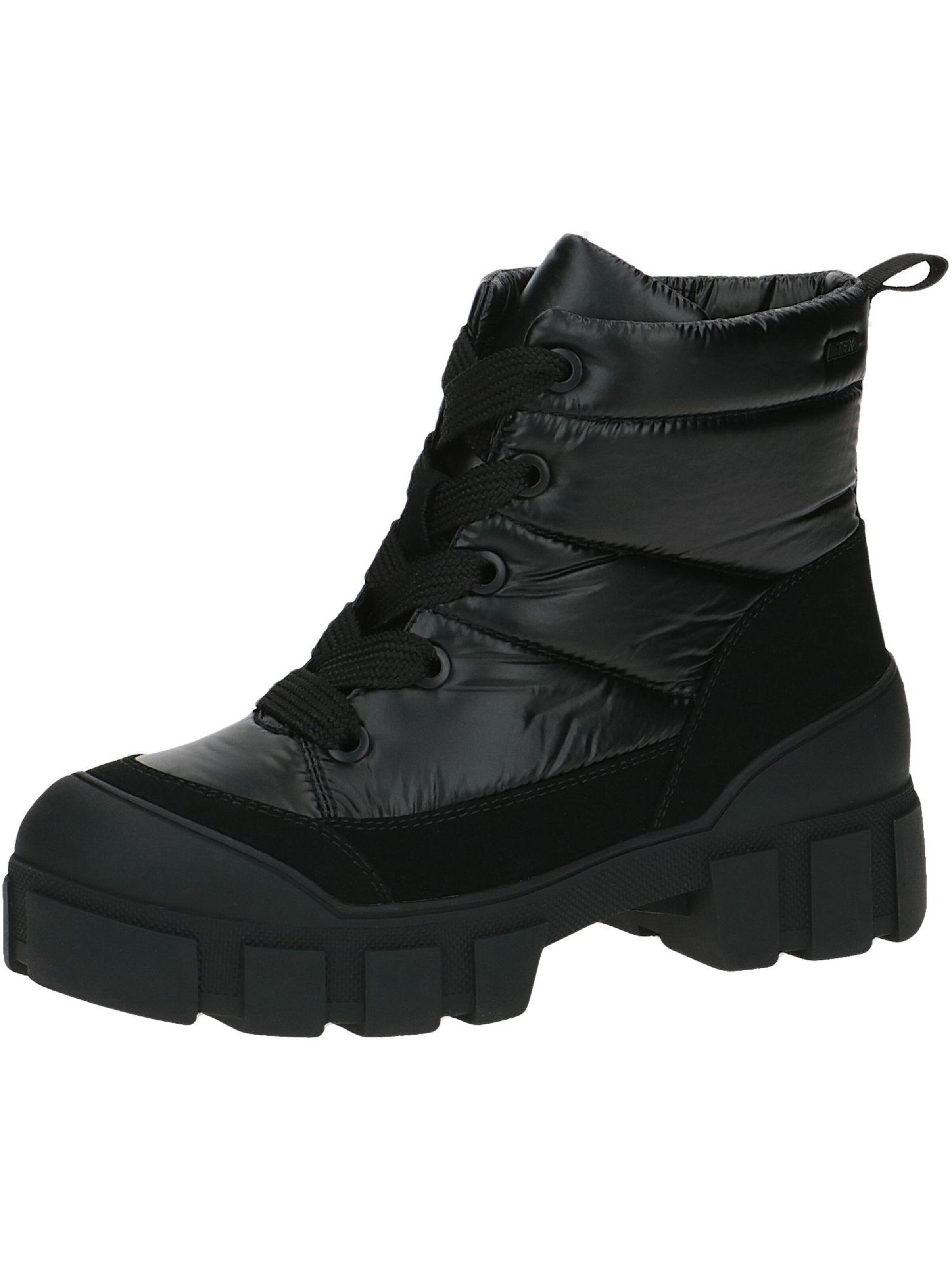 CAPRICE Lace-up bootie in Black: front