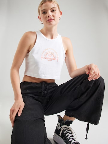 CONVERSE Топ 'Good Vibes' в Белый: спереди