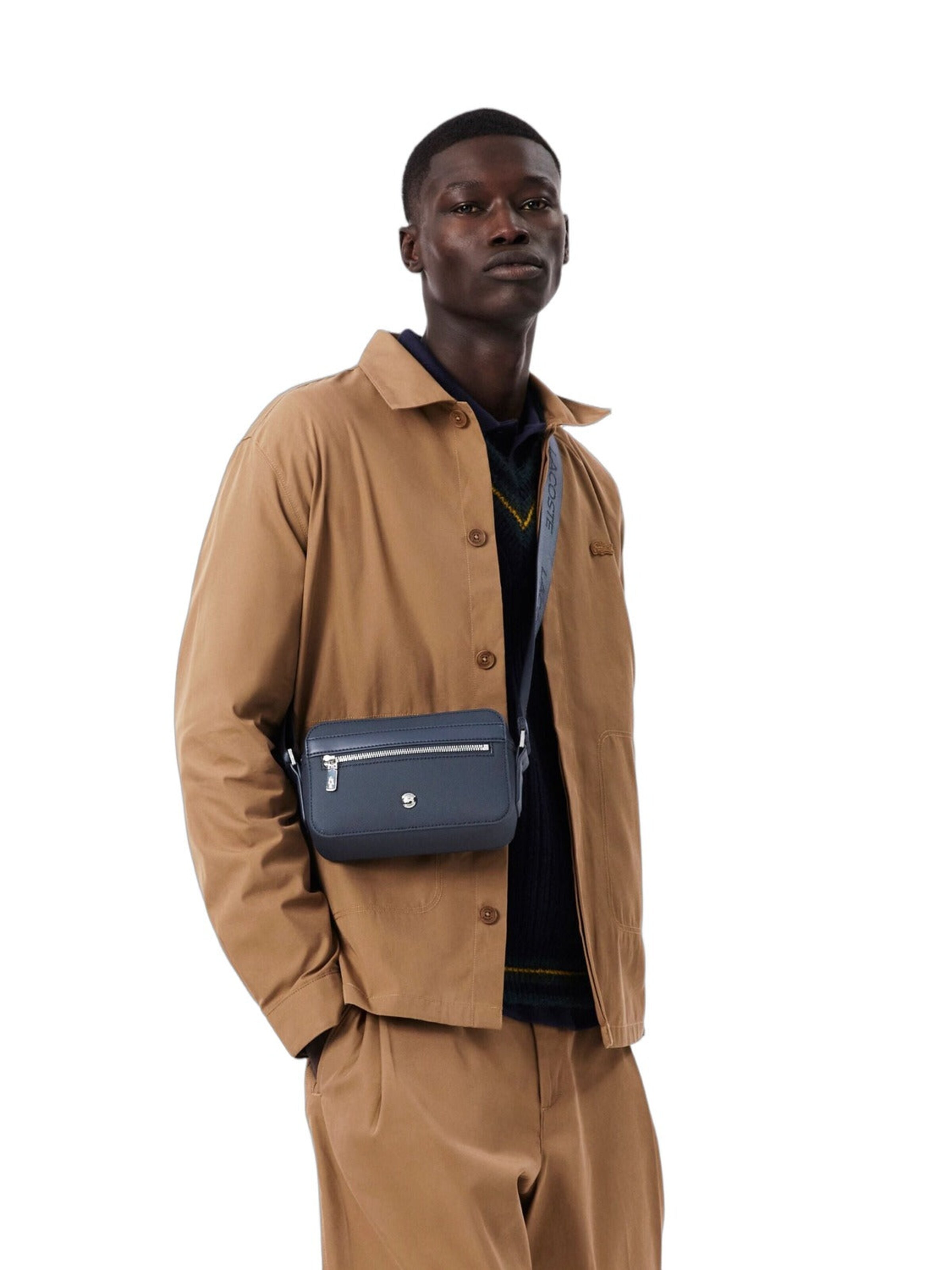 Borsa a tracolla 'Lacoste Petit sac messenger Homme Langon Petit Piqué Marine' di LACOSTE in blu