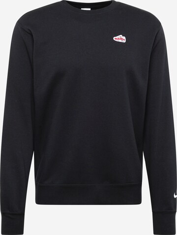 Bluză de molton de la Nike Sportswear pe negru: față