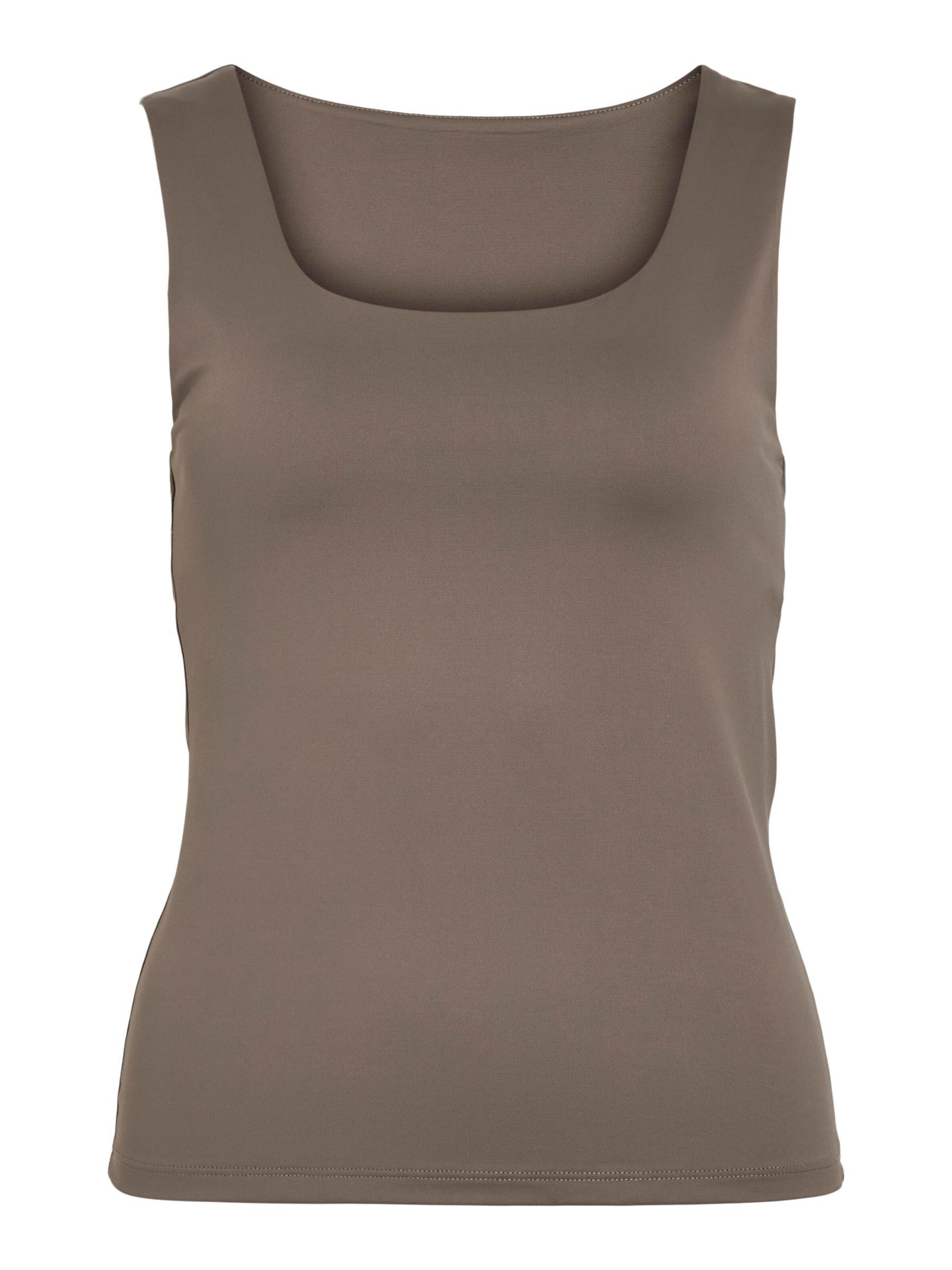 VILA Top 'VIKenza' in Bruin: voorkant