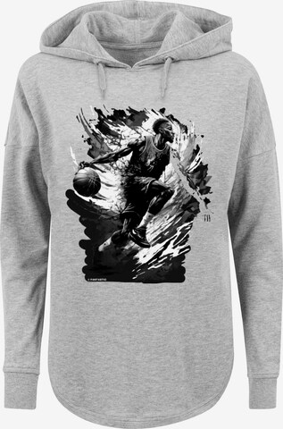 F4NT4STIC Sweatshirt 'Basketball Splash Sport' in Grey: front