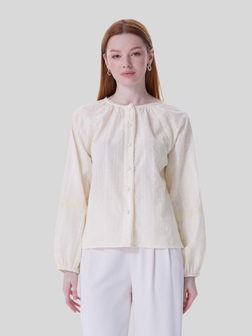 Camicia da donna di LapaPlus in arancione: frontale