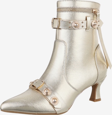 Ital-Design Stiefelette in Gold: Vorderseite