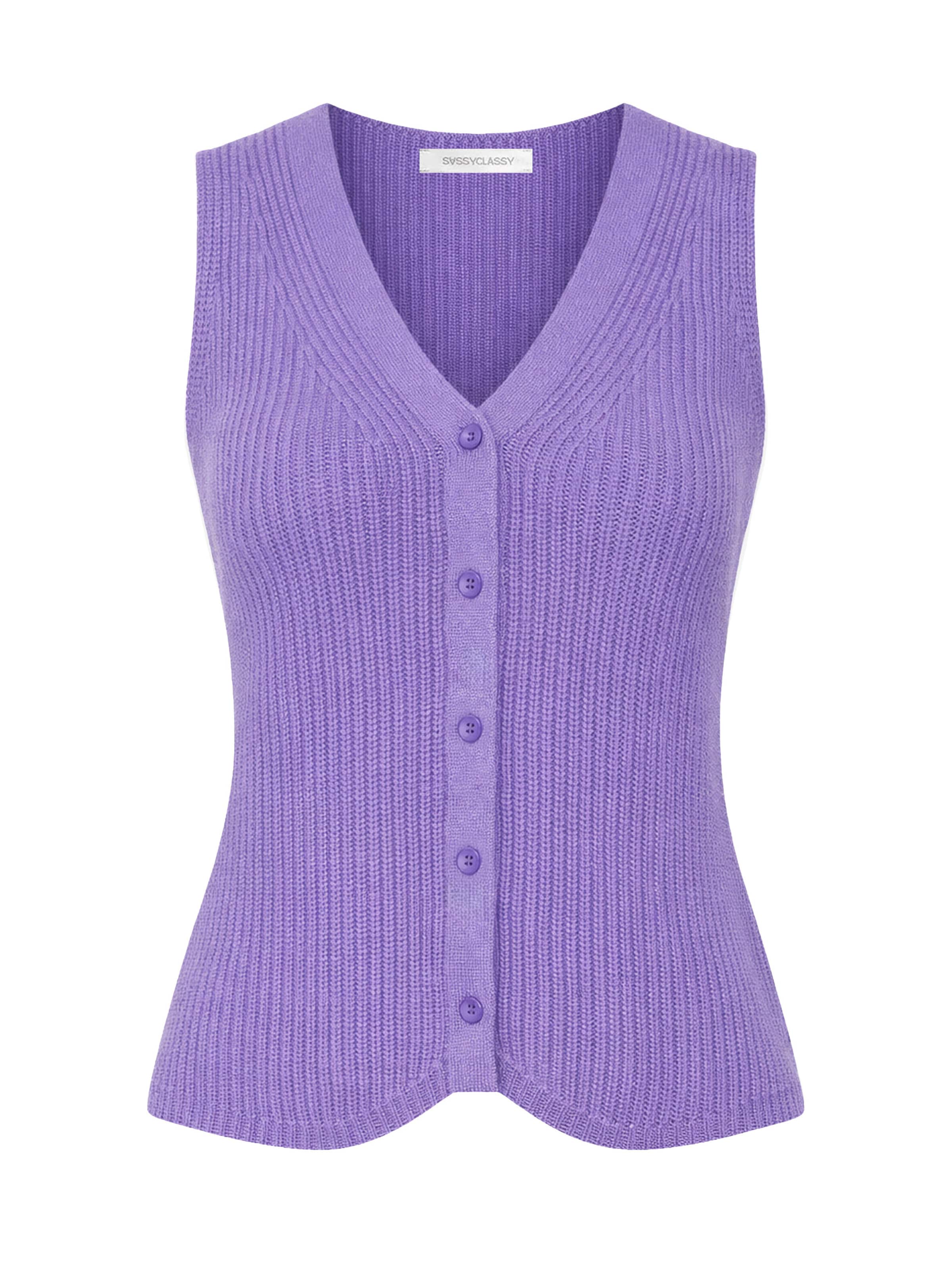 SASSYCLASSY Sticktop‌‌‌‌‌‌‌‌ in Lila: Vorderseite