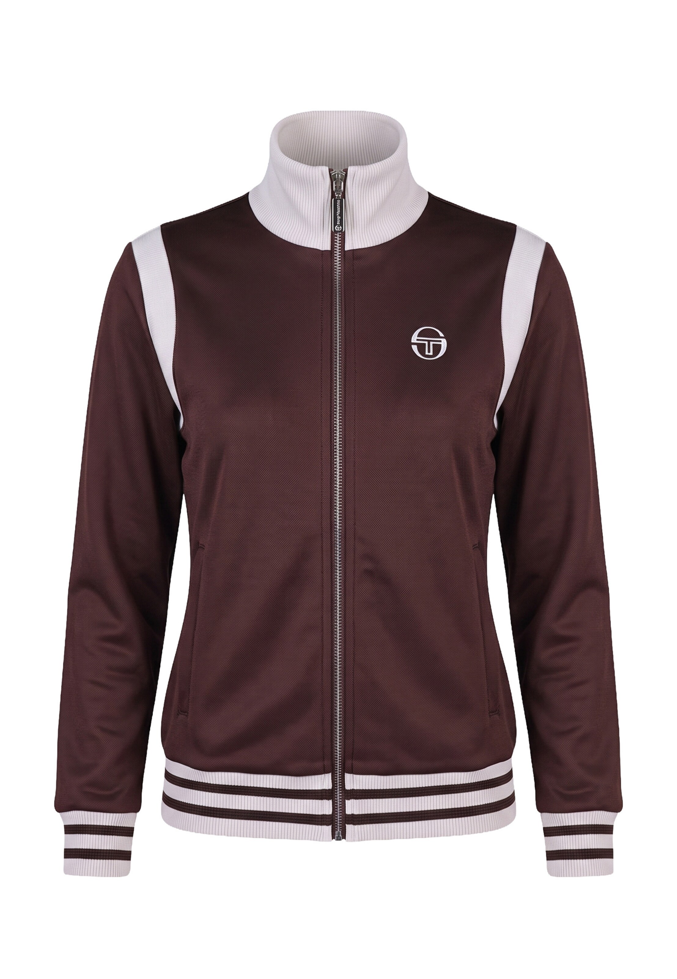 Sergio Tacchini Zip-Up Hoodie in Brown: front